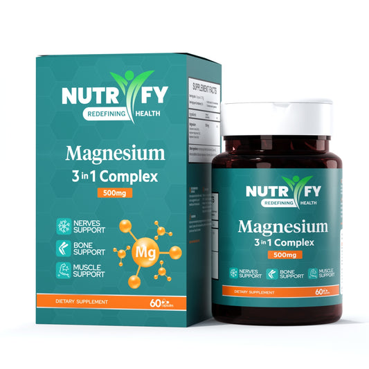 Magnesium 3-in-1 Complex 500mg – 60 Capsules